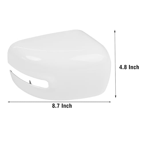 Moonlinks Compatible with Jeep Renegade Right Passenger Side Mirror Cover Replacement 2015 2016 2017 2018 2019,White Right Side Clip-on Mirror Cap With Turn Signal Light Replaces for 5UW61TZZAA - color: Right White