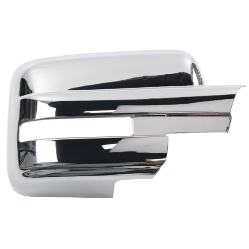 AUCERAMIC Chrome Plated Full Mirror Covers Caps Compatible with 2009-2014 Ford F150 2 Door 4 Door Side View Mirror Back Cover Cap Overlay - style: 2009-2014 F-150 Full Mirror Cover