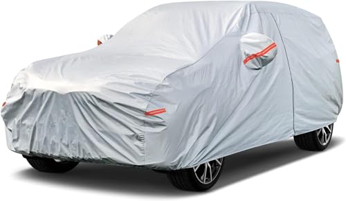 Kayme 6 Layers SUV Car Cover Custom Fit for BMW X5 (2007-2025) Waterproof All Weather for Automobiles, Outdoor Full Cover Rain Sun UV Protection.Silver - size: 7. Custom Fit BMW X5