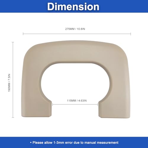 Center Console Cover Cup Holder Armrest Replacement Pad Compatible with Ford F150 1997-2003 Brown (Hard Plastic NOT Padded) - color: Brown, size: 1997-2003