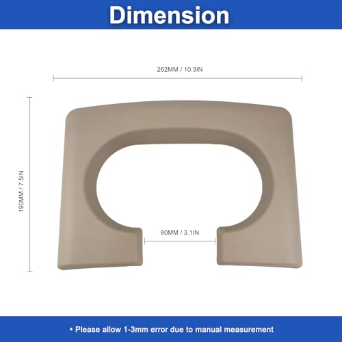 Center Console Cover Cup Holder Armrest Replacement Pad Compatible with Ford F150 2004-2014 Brown(Hard Plastic NOT Padded) - color: Brown, size: <2004-2014>