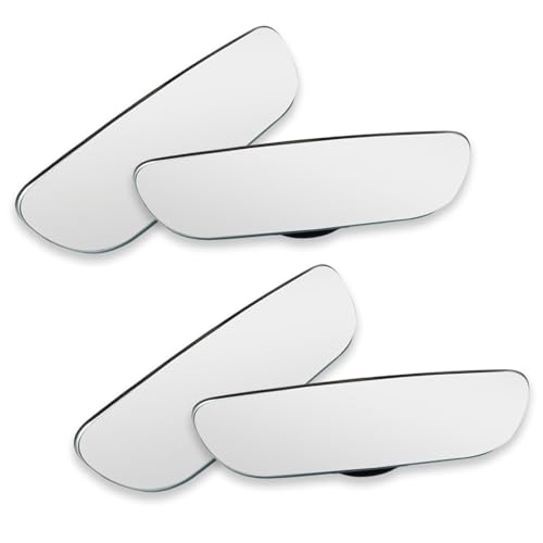 2 Pairs Blind Spot Mirror, Frameless HD Glass Convex Side Mirrors with 360 Degree Adjustable Swivel Mount, Wide Angle Rear View Car Accessories for Eliminating Blindspots on SUVs Trucks and RVs