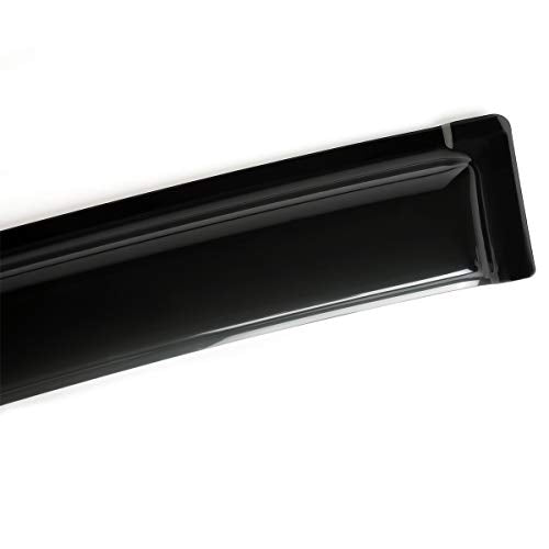 Side Window Visor Vent Deflector fit for 2007-2014 Chevy Silverado/GMC Sierra 1500/2500HD/3500HD Crew Cab, 07-14 Yukon XL/Suburban/Avalanche,4pcs Out-Channel Sun Rain Guards 94515 - size: 07-14 Silverado/Sierra Crew Cab (Full Rear Door)