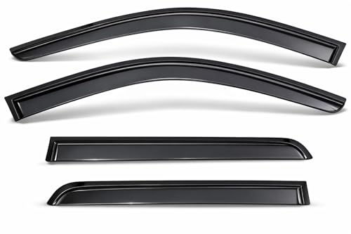 2023-2026 Tape-On Rain Guards for Honda Pilot Side Window Deflector Visors LX Sport EX-L TrailSport Touring Elite Smoke Tinted Vent Shades 2024 2025 - size: For Honda Pilot 2023-2026
