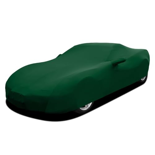 WinPower Indoor Sports Car Cover 164-181 Inch Soft Stretch Breathable Dustproof Scratch Protection Elastic Full Cover for Underground Garage Auto Show, Green - size: M--SPORT CAR(164-181 Inch)
