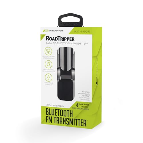 Bracketron Roadtripper Bluetooth Enabled FM Transmitter Connect Phone Audio to Cars Trucks RVs Buses Boats Radio Speakers