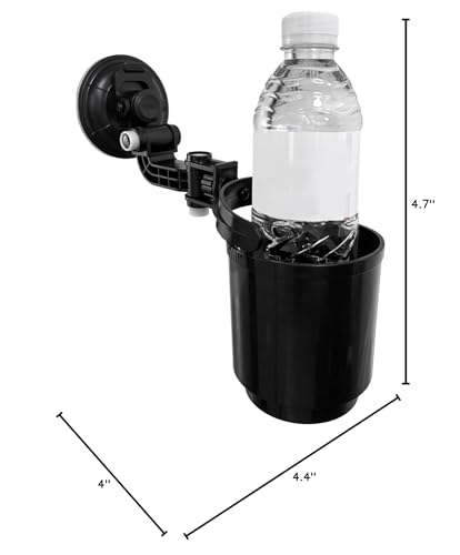 Recessed Folding Cup Drink Holder, Premium Quality Sturdy Folding Car Console Bottle Can Holder, Adjustable Automotive Drink Holder with Suction Cup, Car Accessories