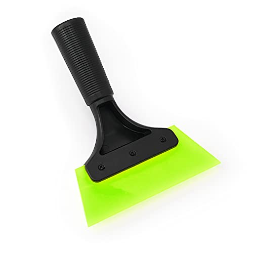EHDIS Small Squeegee 5 inch Rubber Window Tint Windshield Scraper for Car,Glass, Mirror, Shower, Door,Bathroom Cleaning (Green) - color: Green