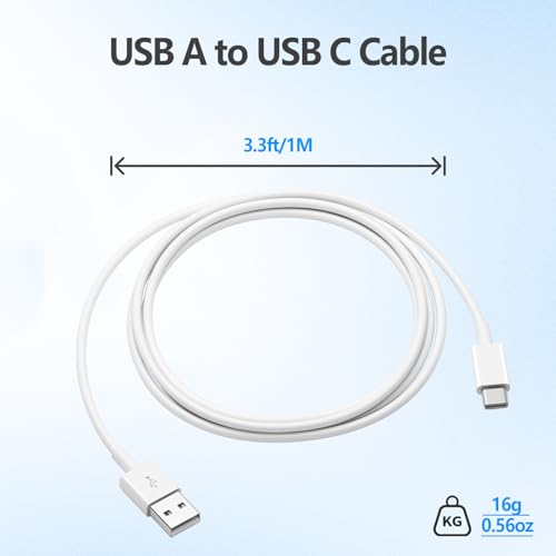 BWOGGJ 6FT Car Carplay USB C Cable for iPhone 17 16 15 Pro Max, iPhone Air, 17 16 15 Plus, iPhone 16e, USB A to USB C Fast Charger Carplay USBC Cable Car Charging USB C Cord (White) - size: 60W 6FT 1Pack