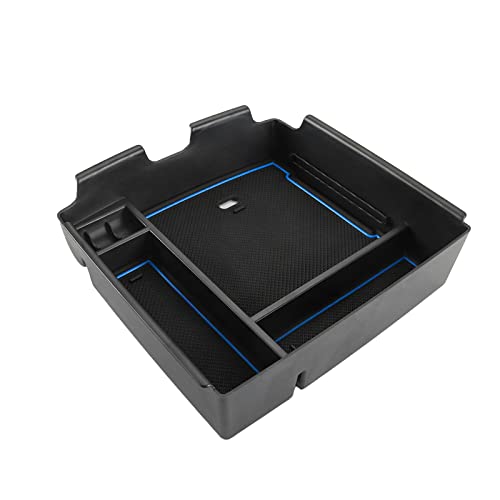 SKTU for 2022-2024 2025 2026 Kia Carnival Center Console Organizer 2022-2024 2025 2026 Carnival Accessories Insert ABS Materials Tray 2024 2025 2026 Carnival Console Tray with Coin and USB Hole (Blue) - color: Blue