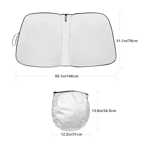 Front Windshield Sunshade fit for Jeep Grand Cherokee/Grand Cherokee l 2014-2026 Foldable Car Shade Windshield Sunshades for Jeep Grand Cherokee Windshield Sun Shade |Keeps Your Vehicle Cool| - size: Fit for Jeep Grand Cherokee 2014-2025
