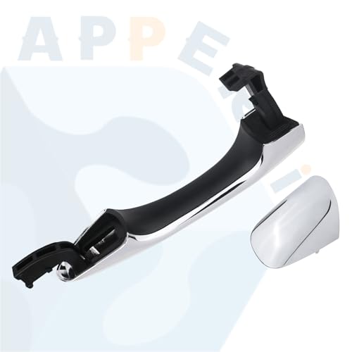 APPERFiT Exterior Door Handle w/End Cap Cover for Rear Door Left Driver Side Chrome Compatible with Kia Sorento 2016 2017 2018 2019 2020 Replaces 82651-C5010 83652-C5010 - size: RL