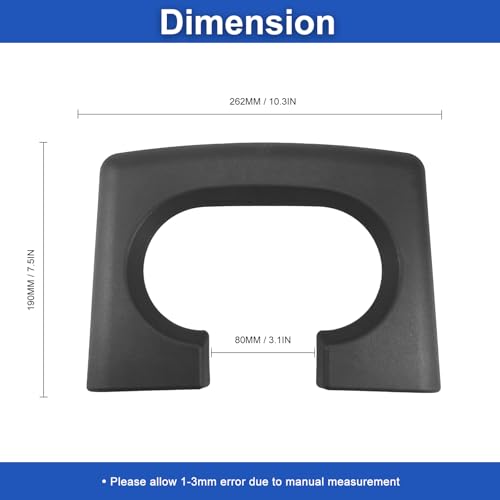 Center Console Cover Cup Holder Armrest Replacement Pad Compatible with Ford F150 2004-2014 Black(Hard Plastic NOT Padded) - color: Black, size: <2004-2014>