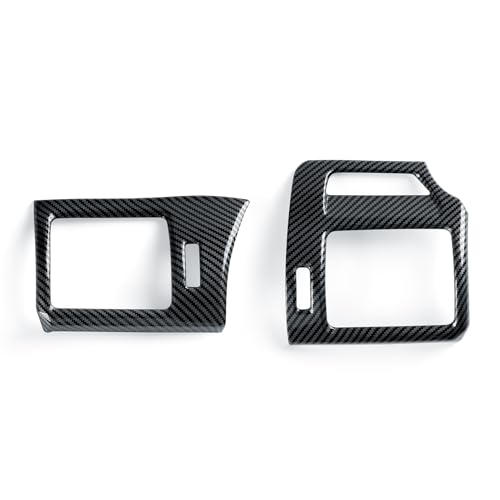Car Side Air Vent ABS Sticker Carbon Fiber Decal Cover Interior Trim Accessories for Toyota 4Runner SUV 2010-2025 Black - color: Side Air Vent