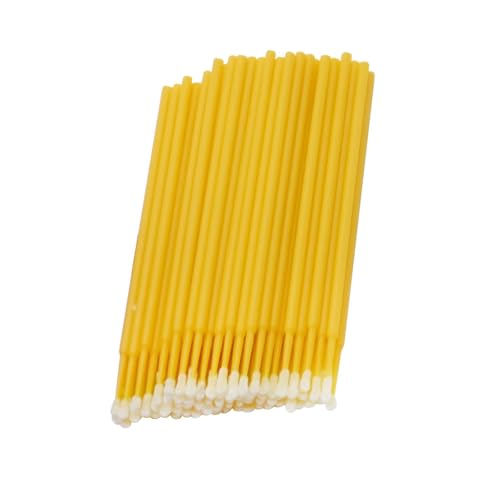 Touch Up Paint Brushes for Automotive Paint Chip Repair Disposable Micro Applicators -Yellow (100 PCS) - color: Yellow