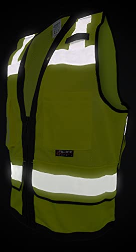 SU300G Surveyors Class 2 Green Reflective Vest with Tablet Pockets | Meets ANSI/ISEA Standards - color: Green, size: 3X-Large