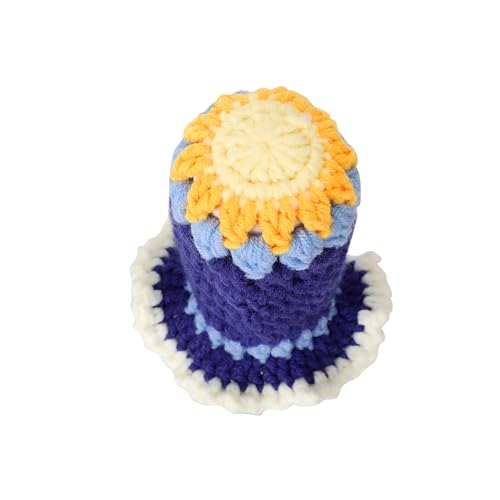 Crochet Shift Knob Cover, Universal Cute Handmade Sunflower Boho Car Accessories for Women, Car Shift Boots Knobs Cover Automotive Interior Fits Car Truck SUV (69#SC) - color: 69#SC