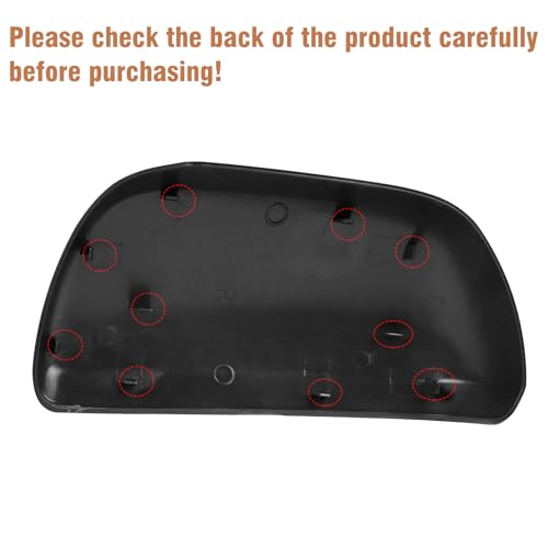 Moonlinks Compatible with Toyota Sienna 2012 2013 2014 2015 2016 2017 2018 2019 2020 Right Passenger Side Mirror Cover Replacement, Gray Right Side Clip-on Mirror Cap Replaces for 87915-08021-B1 - color: Right Gray