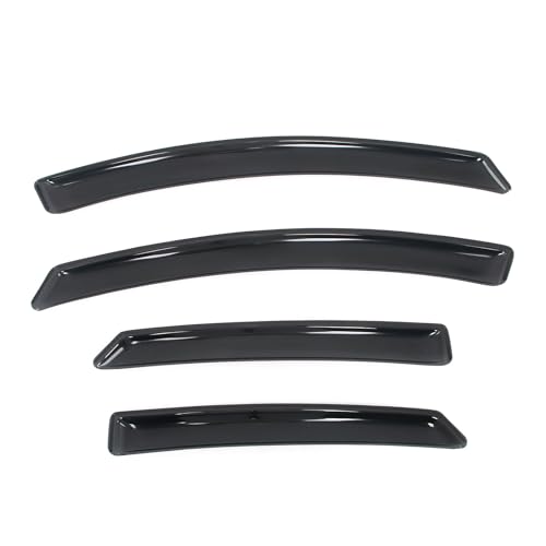 IKON MOTORSPORTS in Channel Window Visors Compatible with 2013-2020 Ford Fusion, Slim Style Acrylic Smoke Rain Guards, Side Window Wind Deflectors 4PCS