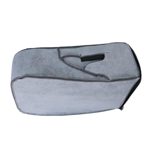 Leather Console Jump Seat Armrest Cover Dark Gray with Dipper Desgin Compatible with Chevy Silverado Tahoe Avalanche GMC Yukon Sierra 2007 2008 2009 2010 2011 2012 2013 2014 - color: Dark Gray