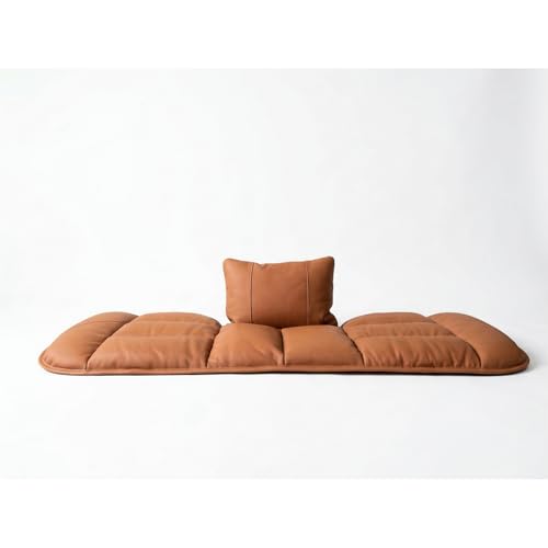 A leather rear seat cushion specially designed for cars - made by hand - can relieve pain in the buttocks, pressure points, and sciatic nerve. | Rear seat cover (Red Flag Brown, Rear Seat Cushion) - color: Red Flag Brown, size: Rear Seat Cushion