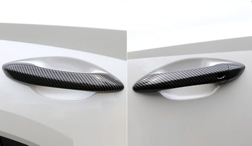 Auto Parts Fit for Hyundai Tucson 2026 2025 2024 2023 2022Exterior Door Handle Cover Trims with Smart Keyhol (Carbon Fiber Pattern) ABS 5PCS - color: Carbon Fiber Pattern
