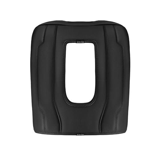 Muslogy Center Console Armrest Cover Fit for Chevy Silverado & GMC Sierra 1500 2500 3500 2022-2026 Accessories, Comfort Armrest Pad Console Lid Cushion Vegan Leather Regular Thick(Bucket Seat ONLY) - size: 1) 22-25 |Silverado & Sierra| Bucket Seat, Regula