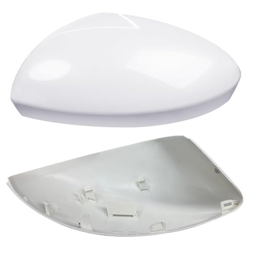 Moonlinks Compatible with Nissan Sentra 2020 2021 2022 2023 2024 Side Mirror Cover Replacement, Pure White Left Driver Side Clip-on Mirror Cap for Sentra S/SR/SV/Sense/Advance/Exclusive - color: Left Pure White
