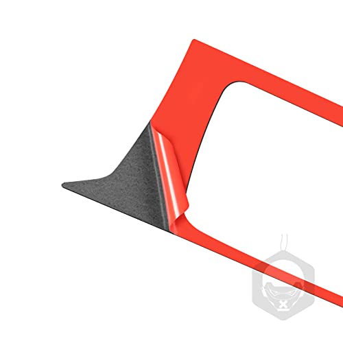 Red Carbon Fiber Center Console Panal Air Vent Outlet Gear Shift Rotary Shifter Media Screen Frame Cover Car Interior Compatible with Dodge Ram 1500/2500/3500 2013 2014 2015 Accessories - color: Red 21