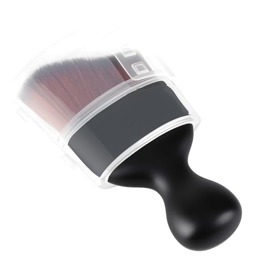 Car Detailing Brush, Soft Bristle Cleaning Brush, Scratch-Free Auto Duster Tool for Dashboard, Air Vents, Leather & Interior Cleaning (Black&Dark Brown with Cap) - color: Black&Dark Brown with Cap