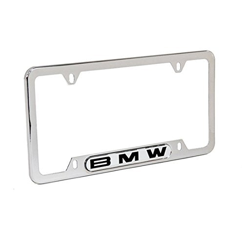BMW License Plate Frame Wording (Silver) - color: Silver