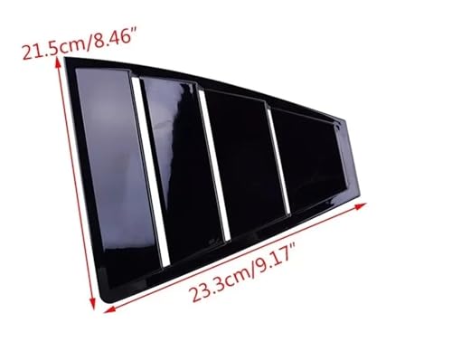 Rear Side Window Louvers for 2016-2020 Hyundai Elantra, Carbon Fiber Style Quarter Window Shutter Cover Trim, Matte Black Vent Grille Guard Decoration, Exterior Car Accessories (Pair)