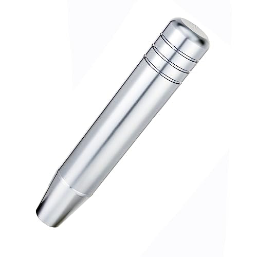 Abfer Long Shift Knob Car Gear Stick Weighted Shifter Knobs Extension Metal Shifting Lever Fit Most Manual Automatic Transmission Vehicle (Silver) - color: Silver