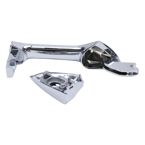 MOTOKU Front Left Chrome Exterior Door Handle with Keyhole for Honda Accord 2008-2012 Outer Driver Side with Cover