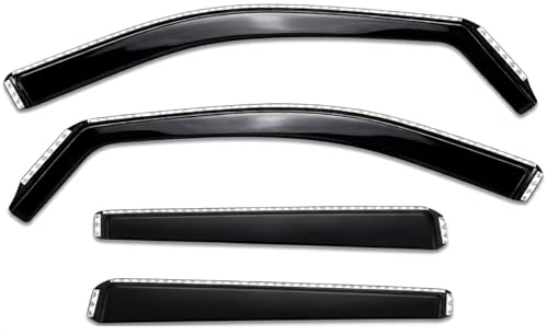 2022-2026 in-Channel Rain Guards for Honda Civic Hatchback Side Window Visor Deflectors HB LX EX-L Sport Touring Hybrid Tinted Vent Shades Protectors 2023 2024 2025 - size: For Honda Civic Hatchback 2022-2026 (In-Channel)