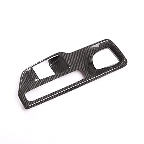 Fit for Toyota GR Supra A90 2019-2022 Real Carbon Fiber Trim Center Control Gear Shift Button Panel Cover Car Interior Accessories (Carbon Fiber Black) - color: Carbon Fiber Black
