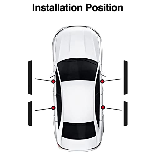 Newace Car Door Sill Protector Compatible with Silverado: Door Entry Guard Scuff Sill Protector Plate Accessories Carbon Fiber Anti-Scratch Sticker 1500 2500 3500 HD- 4Pcs Full Coverage(Red)
