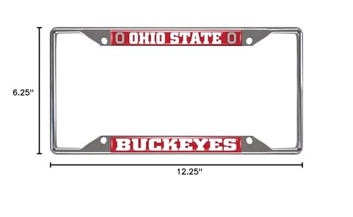 FANMATS NCAA Chrome Metal License Plate Frame