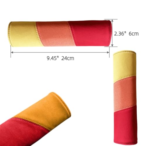 2Pcs Suede Universal Car Seat Belt Pads Cover Compatible with Toyota TRD Camry RAV4 Corolla Tacoma Interior Accessories (T)