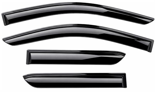 2025 2026 Tape-On Rain Guards for Chevrolet Chevy Equinox Side Window Visor Deflectors Extra Thick Shade LT RS ACTIV EV - size: For Chevy Equinox 2025-2026
