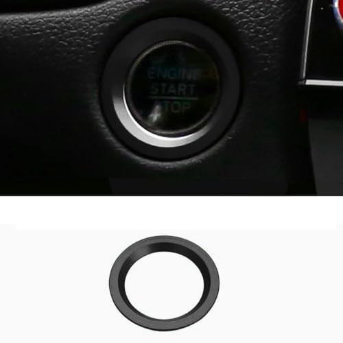 4pcs Aluminum Interior Console Trim Compatible with Honda CRV CR-V 2017 2018 2019 2020 2021 AC Air Conditioning Knob Start Stop Button Navigation Volume Knob Cover Trim (4Pcs Black) - color: Black