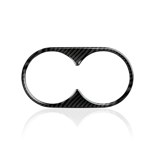 Car Carbon Fiber Cup Holder Sticker Decal Cover Interior Trim for Chevrolet Silverado/GMC Sierra 1500 2500HD 3500HD 2014-2018 Accessories - color: Cup Holder