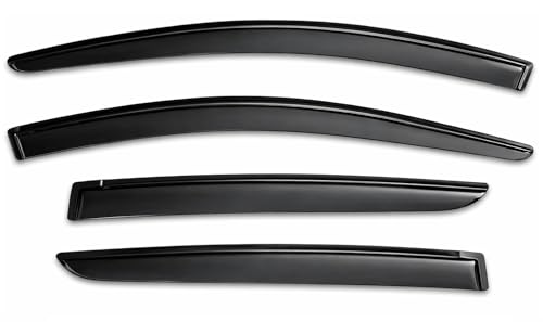 2024-2026 Tape-On Side Window Deflector Visors for Subaru Crosstrek & for Subaru Impreza Smoke Tinted Rain Guards Base Premium Sport Limited RS 2025 - size: For Subaru Crosstrek 2024-2026