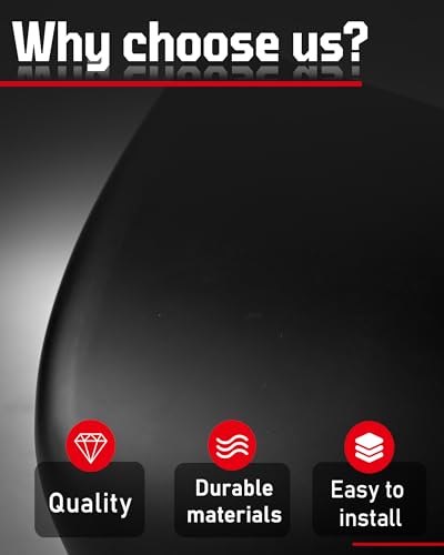 Side Mirror Caps Cover Compatible with Tesla Model Y 2021 2022 2023 2024 Matte Black Mirror Covers - color: Model Y Matte Black Mirror Covers