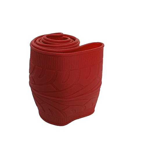 Universal Steering Wheel Cover:13.5 to 15 Inches Stretchable Silicone Anti Skid Steering Wheel Protector Fit for Most Car Models Including Round D Shape or Special Shape (Red) - color: Red