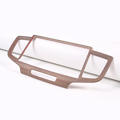 Dashboard Navigation Panel Frame for Honda Pilot 2019-2022/ Ridgeline 2021-2023/ Passport 2019-2023, ABS Material Center Console GPS Screen Panel Frame Trim Accessories (Pear Wood Grain) - color: Pear Wood Grain