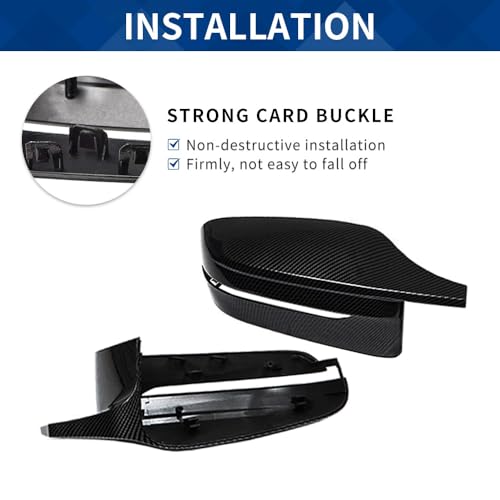 Side Mirror Cover Compatible with G20 G21 G30 G31 G32 GT G11 G12 G14 G15 G16 (Carbon Fiber Pattern, G20 G30 G32 G11) - color: Carbon Fiber Pattern, size: G20 G30 G32 G11