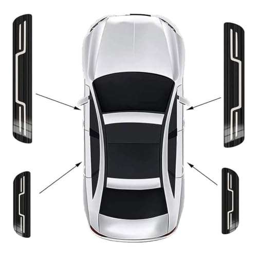 4 Pcs Stainless Steel Car Door Sill for Jeep Grand Cherokee L 2021-2025, Car Protector Strips Edge Entry Guards Anti Scratch Threshold Strip