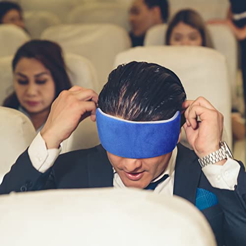 JenPen 2 Sets Headrest Travel Pillow Neck Pillow for Airplane Travel Functional Head Straps Neck Brace for Sleeping on Airplane Car(Blue) - color: Blue