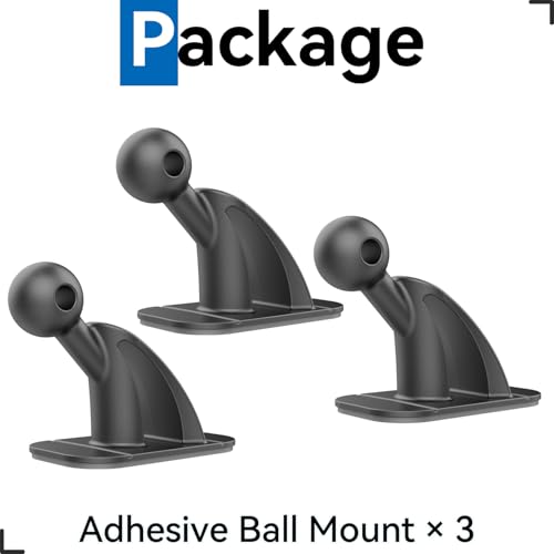 3 Pack Sticky 17mm Ball Mount for Car Mount Adhesive Replacement Magnetic Phone Holder MagSafe Mounting Base Dashboard Sticker 3M VHB Tape - style: 3 Pack